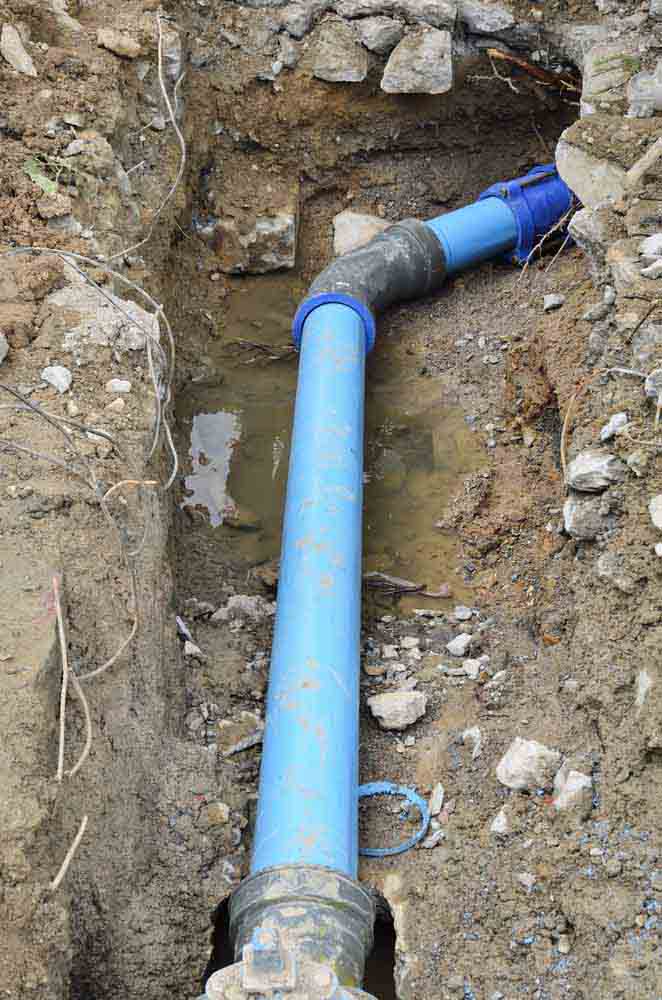 Collapsed sewer line