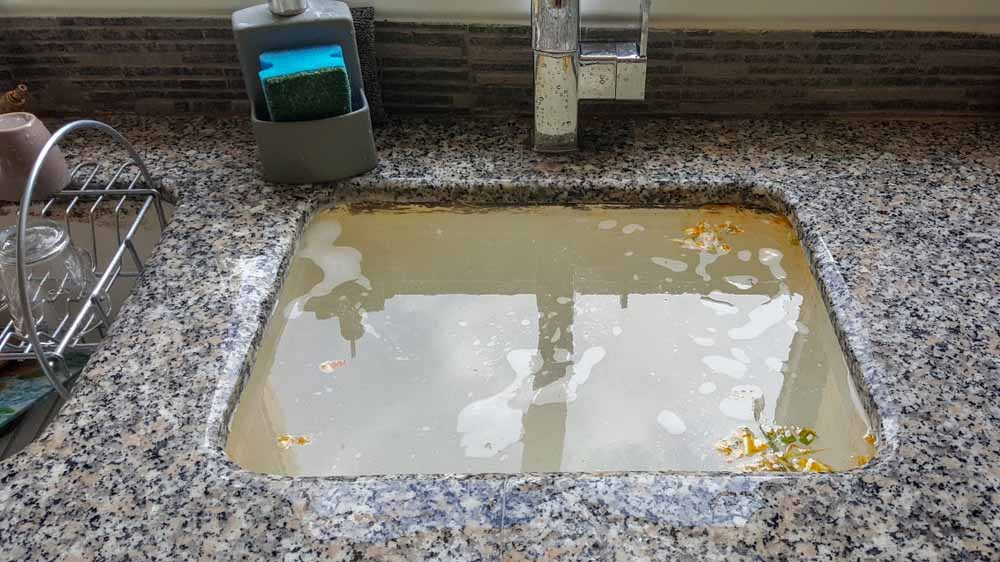 dirty, kitchen clogged drain Tampa, FL