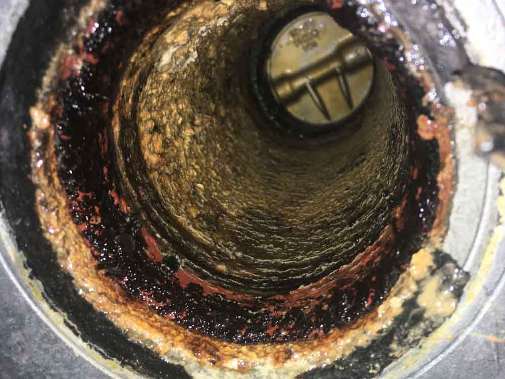 mineral build up in a pipe